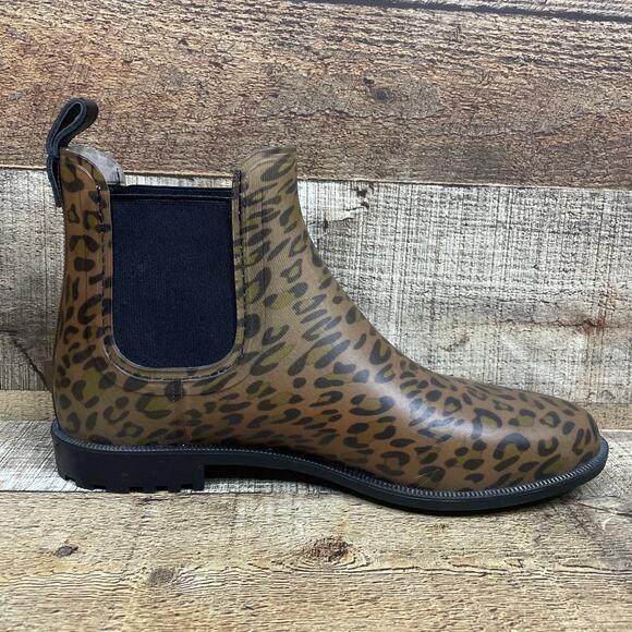 Joules Rockingham Waterproof Chelsea Boots Brown Leopard Size 11 - Picture 3 of 10